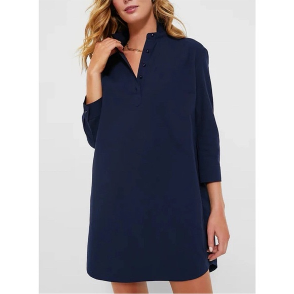 Pomander Place Polly Dress Large | French Navy | 3/4 Sleeve | Pockets - Picture 2 of 7